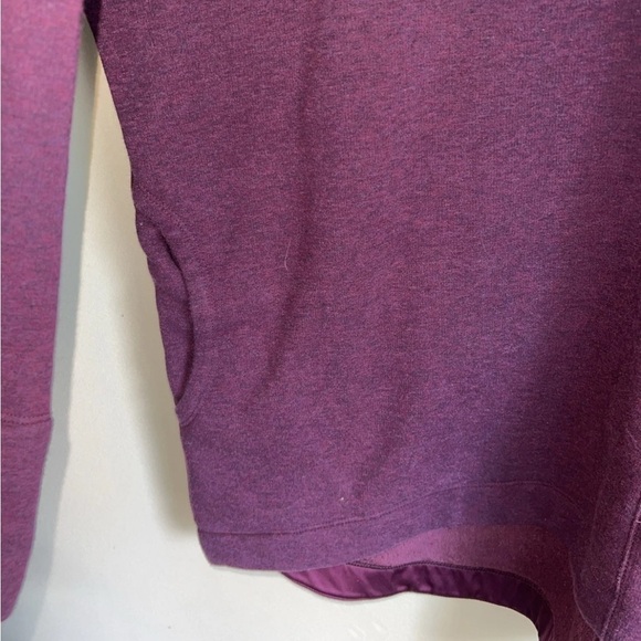 Athleta Women's 1X Cozy Karma Funnel Neck Sweatshirt Spiced Cabernet Heather - Picture 3 of 4